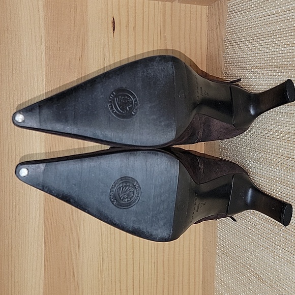 Casadei sz10 Suede Zip Boots with Pony Hair Buckle - Picture 10 of 13